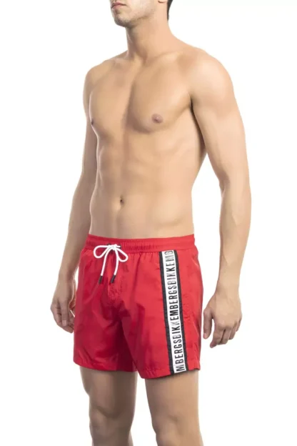 Bikkembergs - Red Polyamide Men Swim Short