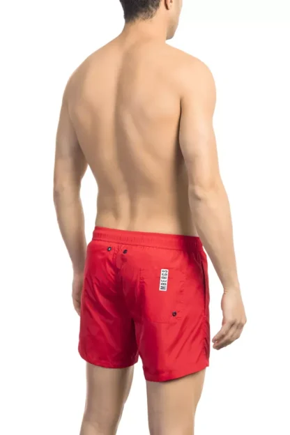 Bikkembergs - Red Polyamide Men Swim Short