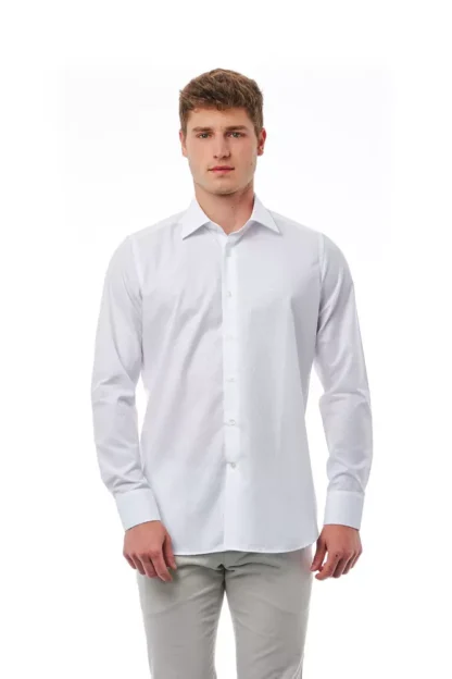 Bagutta - White Cotton Men Shirt