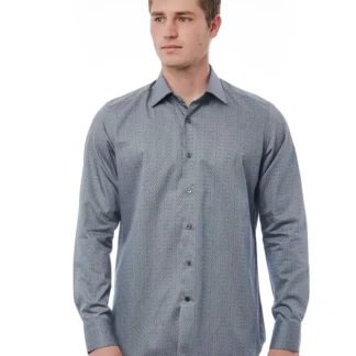 Bagutta - Gray Cotton Men Shirt