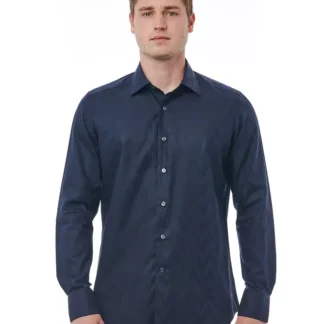 Bagutta - Blue Cotton Men Shirt