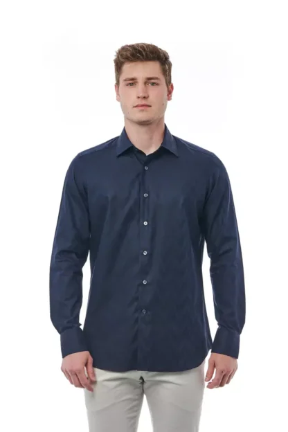 Bagutta - Blue Cotton Men Shirt