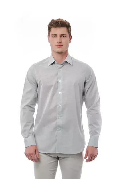 Bagutta - Gray Cotton Men Shirt