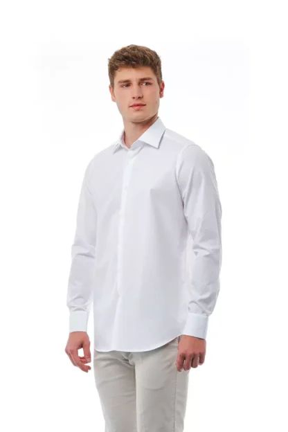 Bagutta - White Cotton Men Shirt