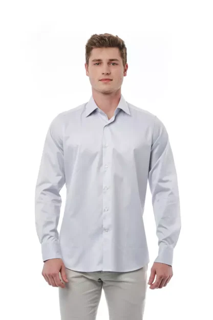 Bagutta - Gray Cotton Men Shirt