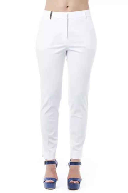 Peserico - White Cotton Women's Trouser