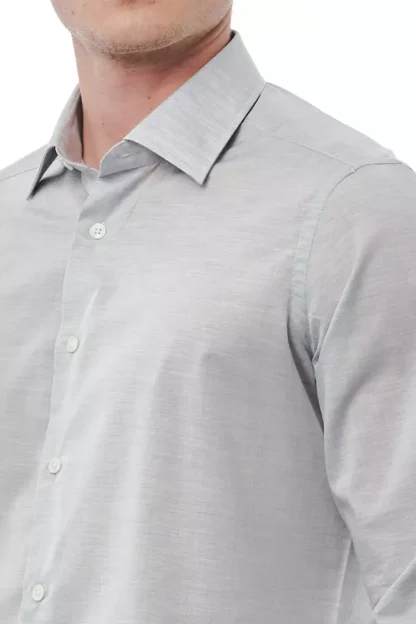 Bagutta - Gray Cotton Men Shirt