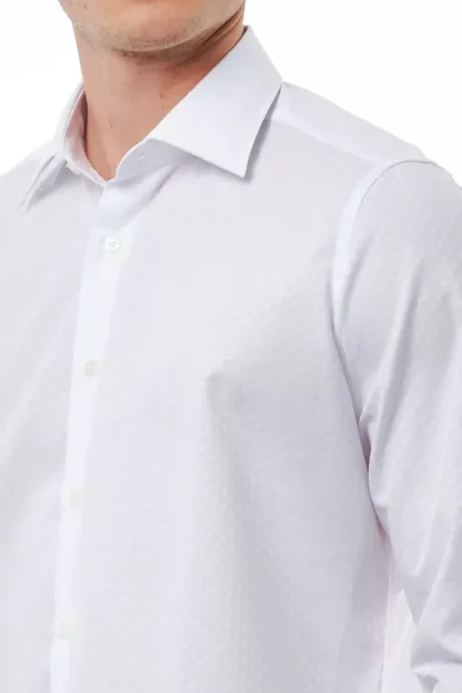 Bagutta - White Cotton Men Shirt