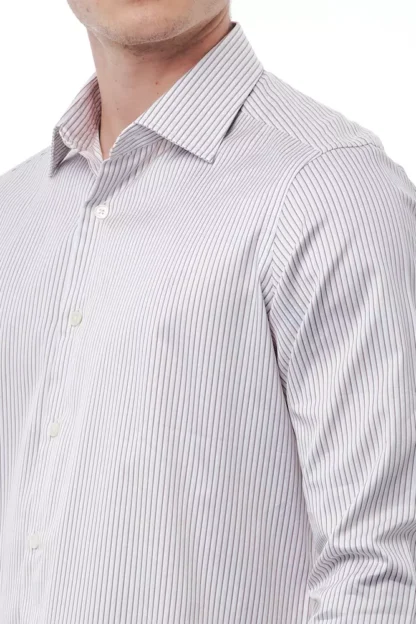 Bagutta - White Cotton Men Shirt