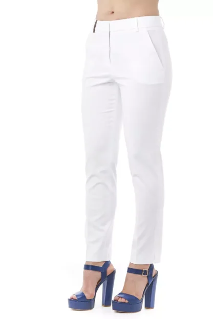 Peserico - White Cotton Women's Trouser