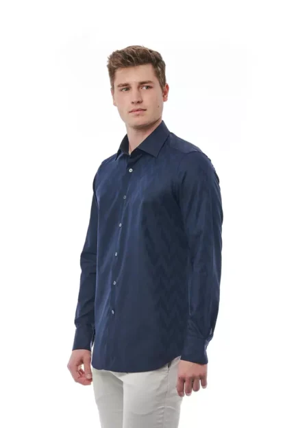 Bagutta - Blue Cotton Men Shirt