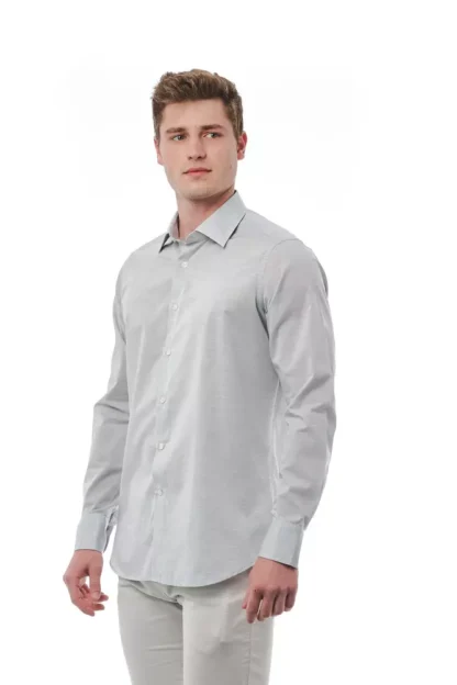 Bagutta - Gray Cotton Men Shirt