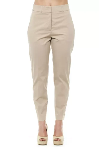 Peserico - Beige Cotton Women Trouser