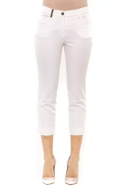 Peserico - White Cotton Women Pant