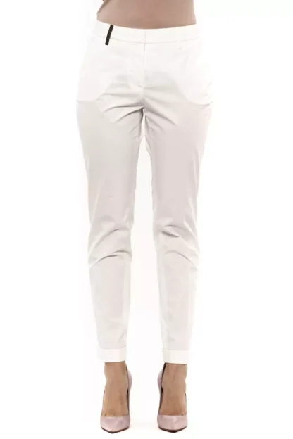 Peserico - White Cotton Women Pants