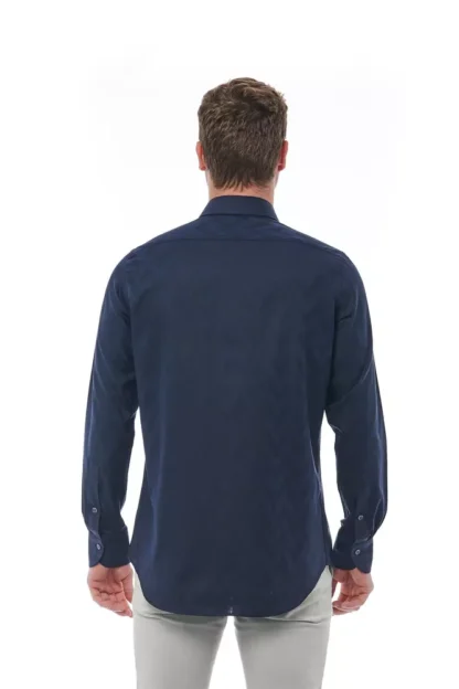 Bagutta - Blue Cotton Men Shirt