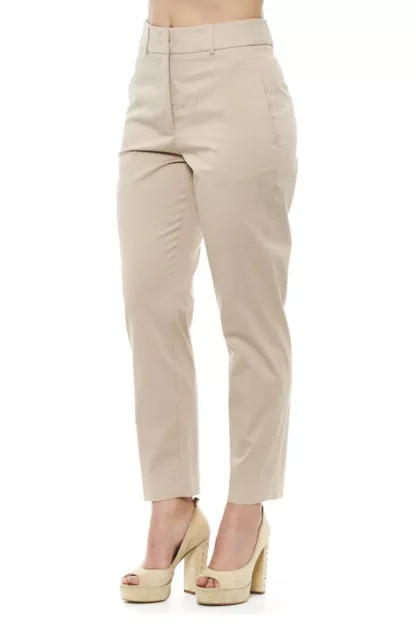 Peserico - Beige Cotton Women Trouser