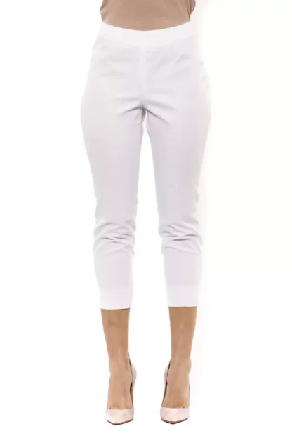 Peserico - White Cotton Women Ankle Pant