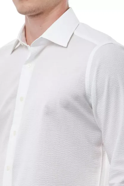 Bagutta - White Cotton Men Shirt