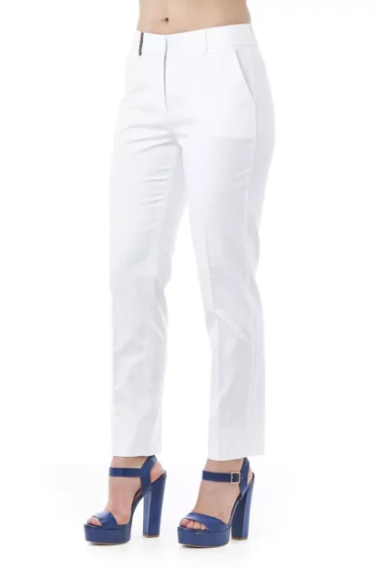 Peserico - White Cotton Women Pant