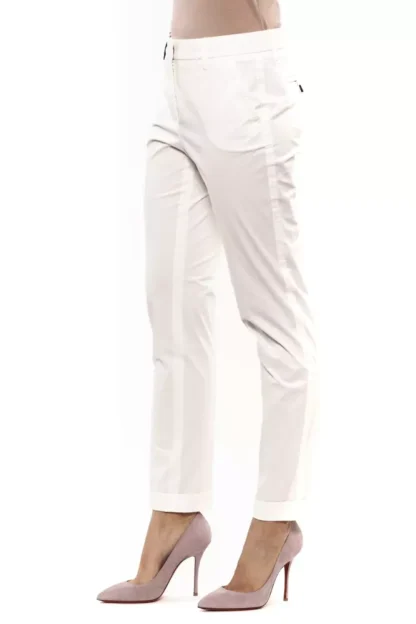 Peserico - White Cotton Women Pants