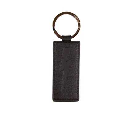 Neil Barrett - "Black Leather Men Keychain"