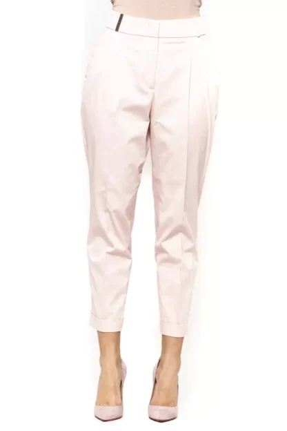 Peserico - Pink Cotton Women Trouser