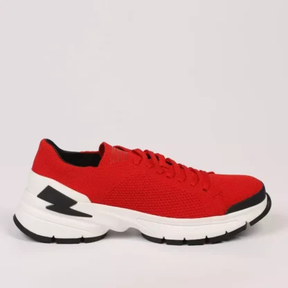 Neil Barrett - Red Textile Men Sneaker