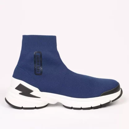 Neil Barrett - Blue Textile Men Sneaker