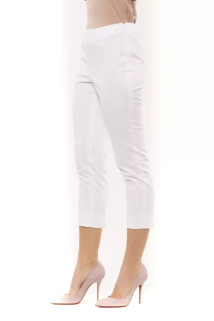 Peserico - White Cotton Women Ankle Pant