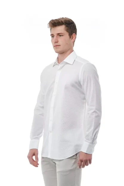 Bagutta - White Cotton Men Shirt