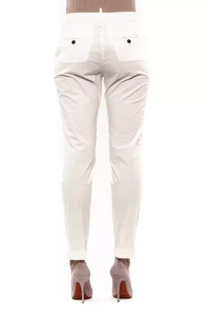 Peserico - White Cotton Women Pants