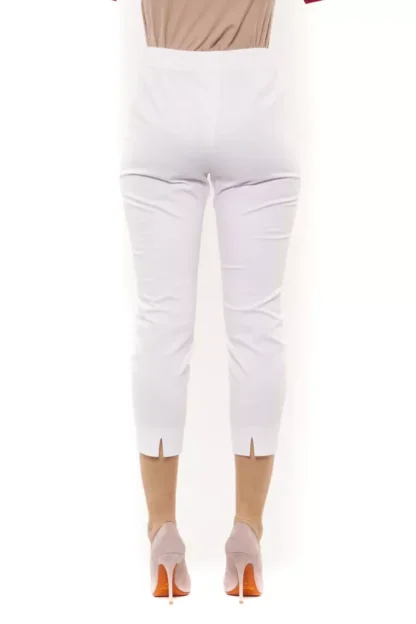 Peserico - White Cotton Women Ankle Pant