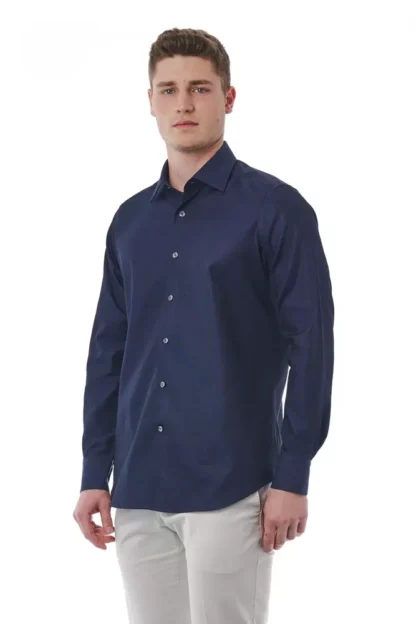 Bagutta - Blue Cotton Men Shirt