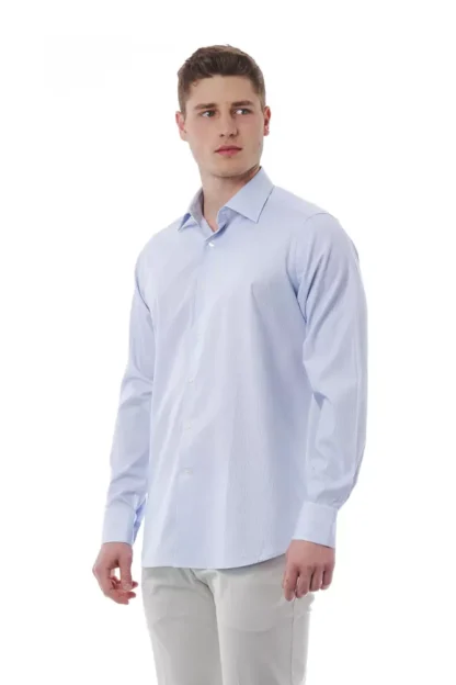 Bagutta - Light Blue Cotton Men Shirt