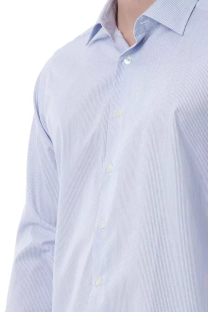 Bagutta - Light Blue Cotton Men Shirt