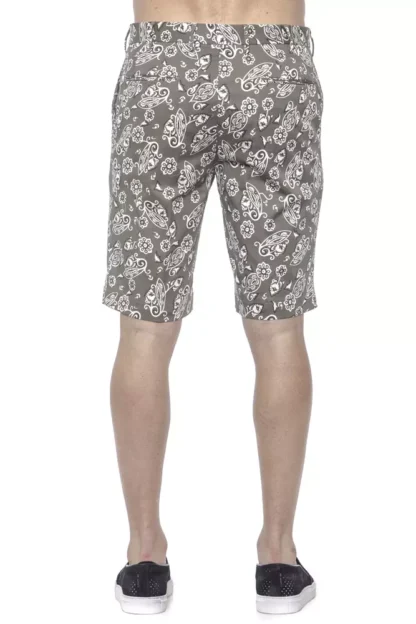 PT Torino - Green Cotton Mens Bermuda Short