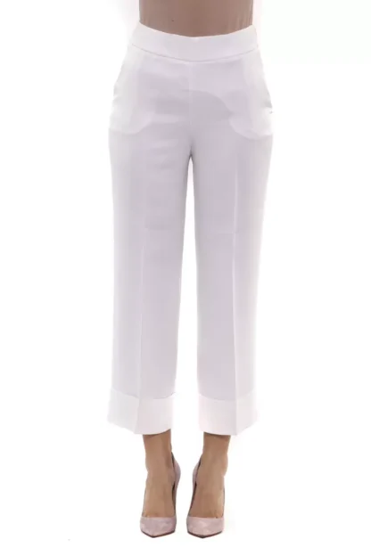 Peserico - White Viscose Women Pants