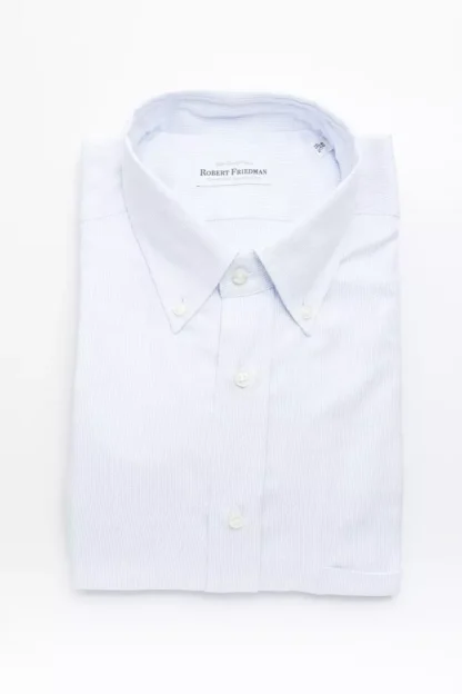 Robert Friedman - Light Blue Cotton Men Shirt