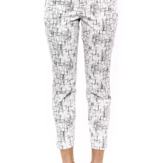 Peserico - Chic White Stretch Slim Fit Trousers