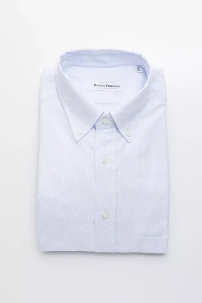 Robert Friedman - Light Blue Cotton Men Shirt