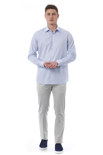 Bagutta - Light Blue Cotton Men Shirt