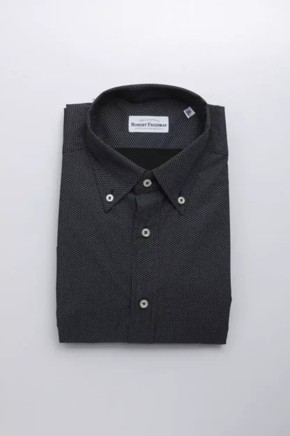 Robert Friedman - Black Cotton Men Shirt