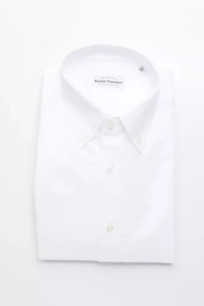 Robert Friedman - White Cotton Men Shirt