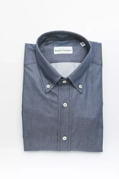 Robert Friedman - Blue Cotton Men Shirt