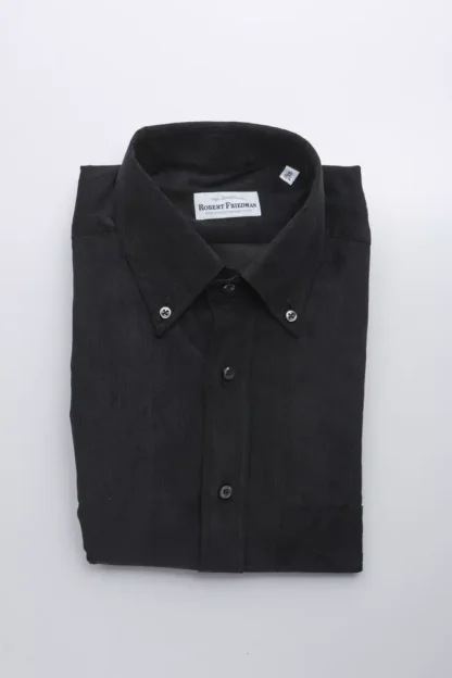 Robert Friedman - Black Cotton Men Shirt