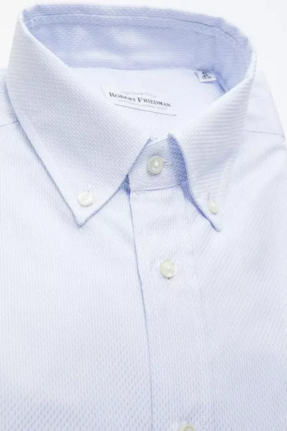 Robert Friedman - Light Blue Cotton Men Shirt