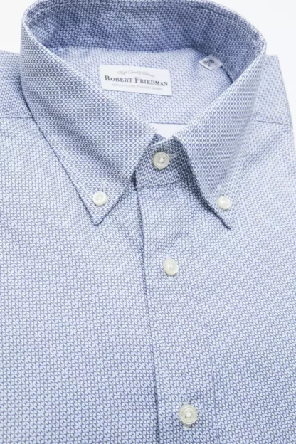 Robert Friedman - Light Blue Cotton Men Shirt