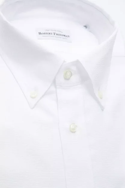 Robert Friedman - White Cotton Men Shirt