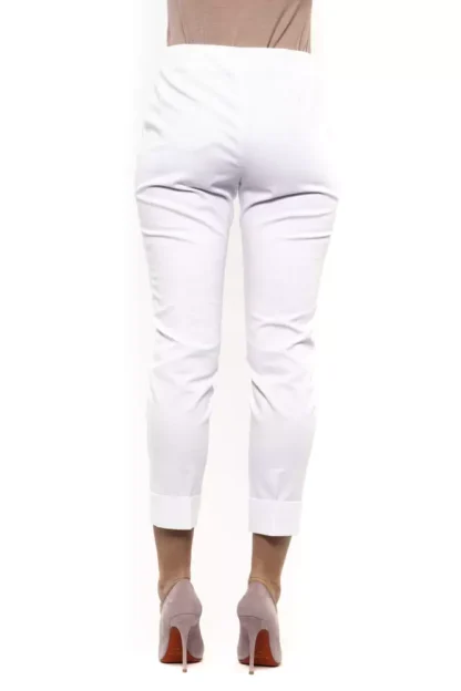 Peserico - White Cotton Women Trouser